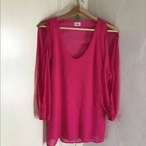 Mini hot pink lined dress